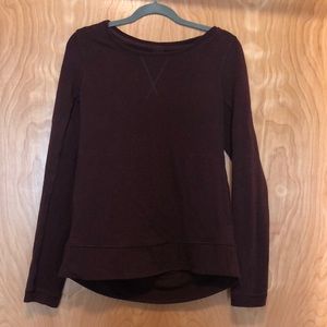 Lululemon maroon sweatshirt material long sleeve